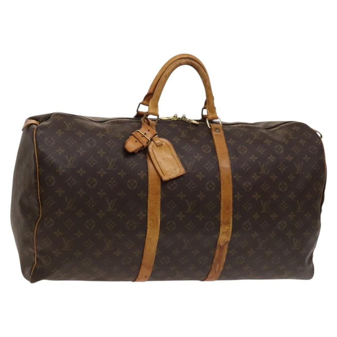 LOUIS VUITTON Monogram Keepall 60 Boston Bag M41422 Auth France: LOUIS VUITTON Monogram Keepall 60 Boston Bag M41422 Auth France The LOUIS VUITTON Monogram Keepall 60 Boston Bag is a timeless piece, crafted from durable Monogram Canvas, showcasing the iconic LV des