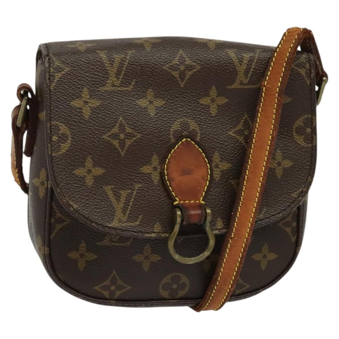 LOUIS VUITTON Monogram Saint Cloud PM Shoulder Bag M51244 Auth France (1 of 18)