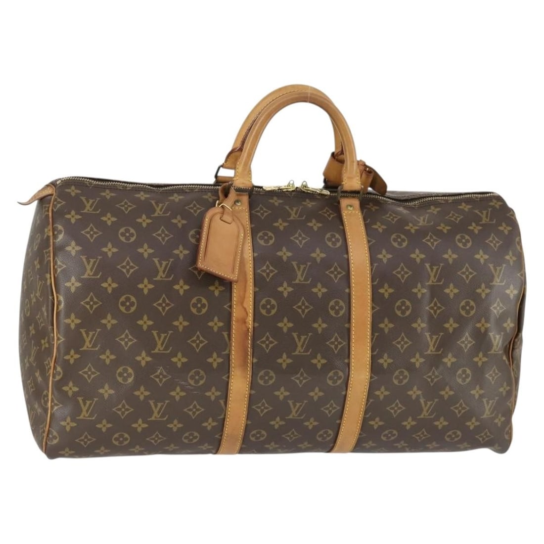 Louis Vuitton Keepall 55 Monogram Canvas Boston Bag M41424 France: Louis Vuitton Keepall 55 Monogram Canvas Boston Bag M41424 France This Louis Vuitton Monogram Keepall 55 Boston Bag features the classic Monogram canvas exterior and is designed for spacious travel us