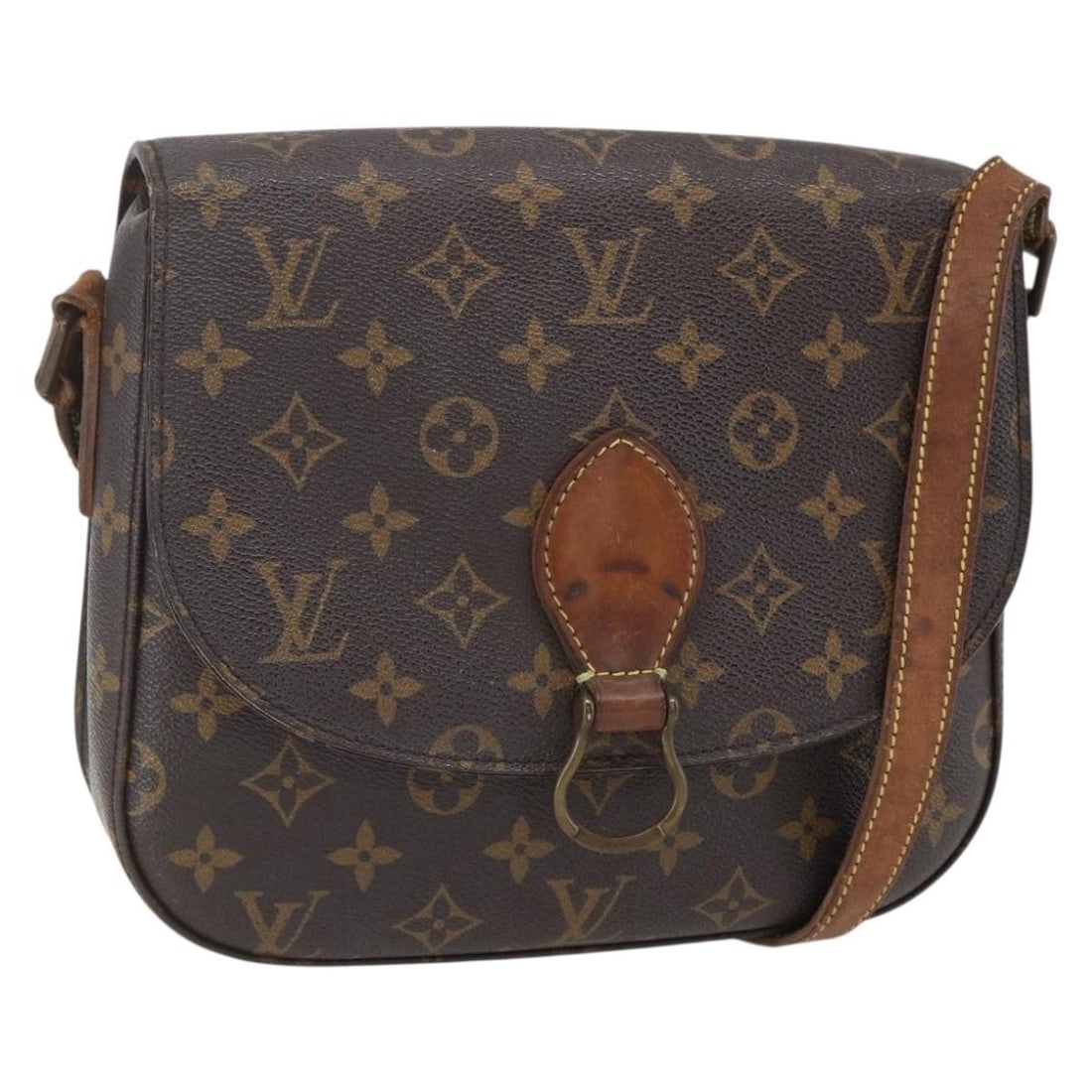 LOUIS VUITTON Monogram Saint Cloud GM Shoulder Bag M51242 Auth France (1 of 18)