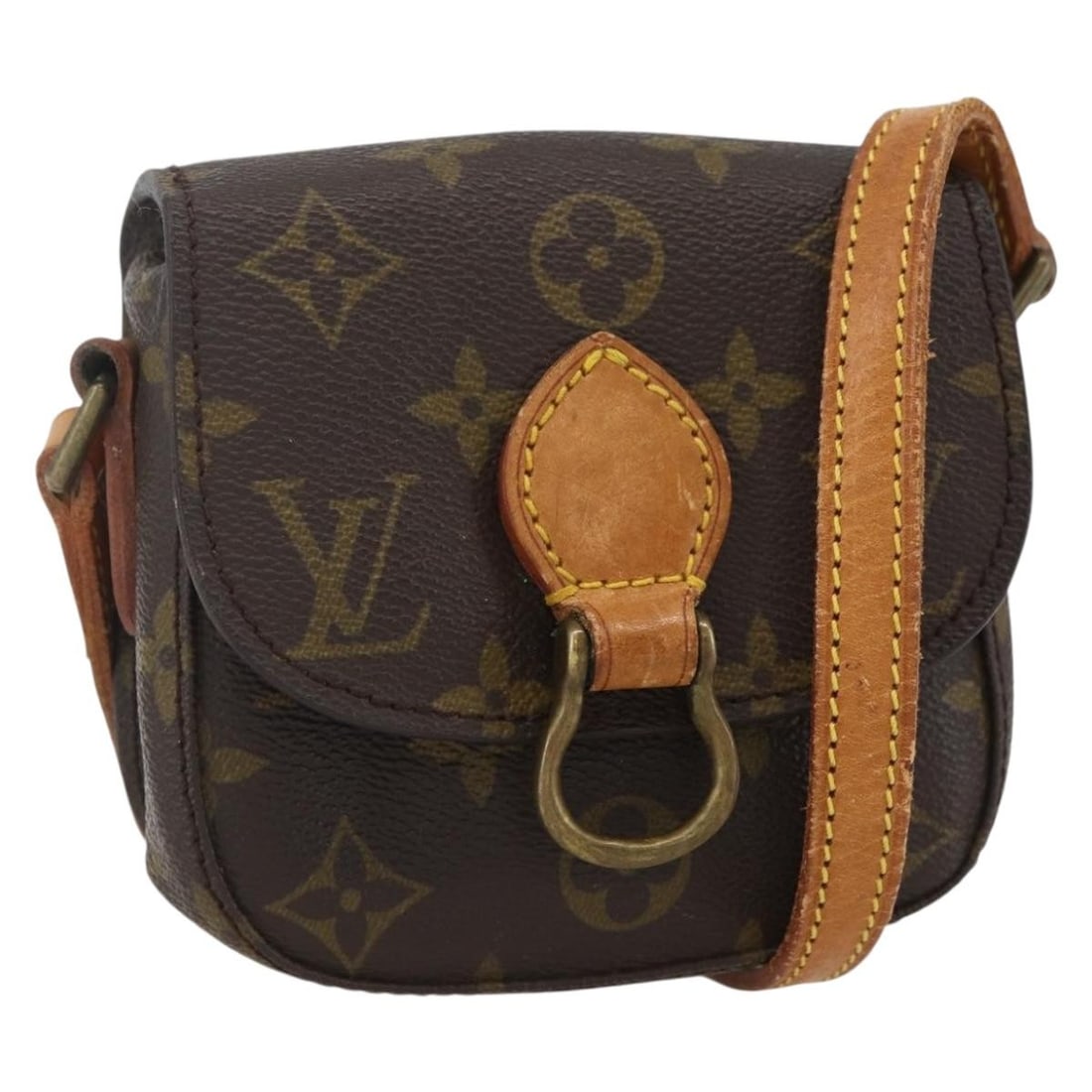 Louis Vuitton Monogram Canvas Saint Cloud Brown Handbag: Louis Vuitton Monogram Canvas Saint Cloud Brown Handbag This Louis Vuitton Saint Cloud handbag features the iconic monogram canvas in brown, designed for women. It exhibits signs of wear including sur