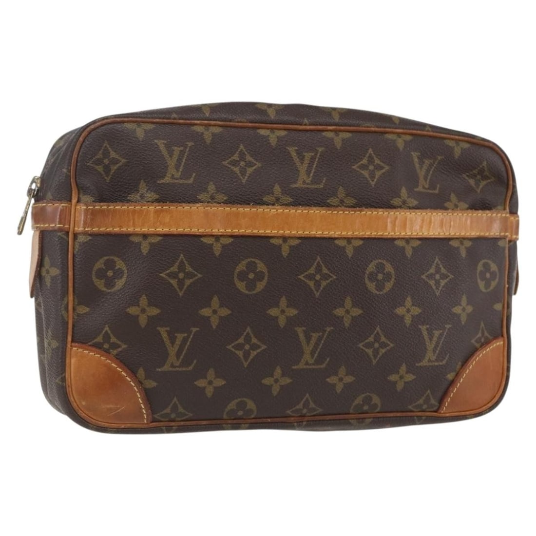 Louis Vuitton Compiegne 28 Monogram Canvas Clutch Bag M51845: Louis Vuitton Compiegne 28 Monogram Canvas Clutch Bag M51845 This Louis Vuitton Compiegne 28 clutch bag features the iconic Monogram canvas and is crafted in France. The bag shows significant signs of