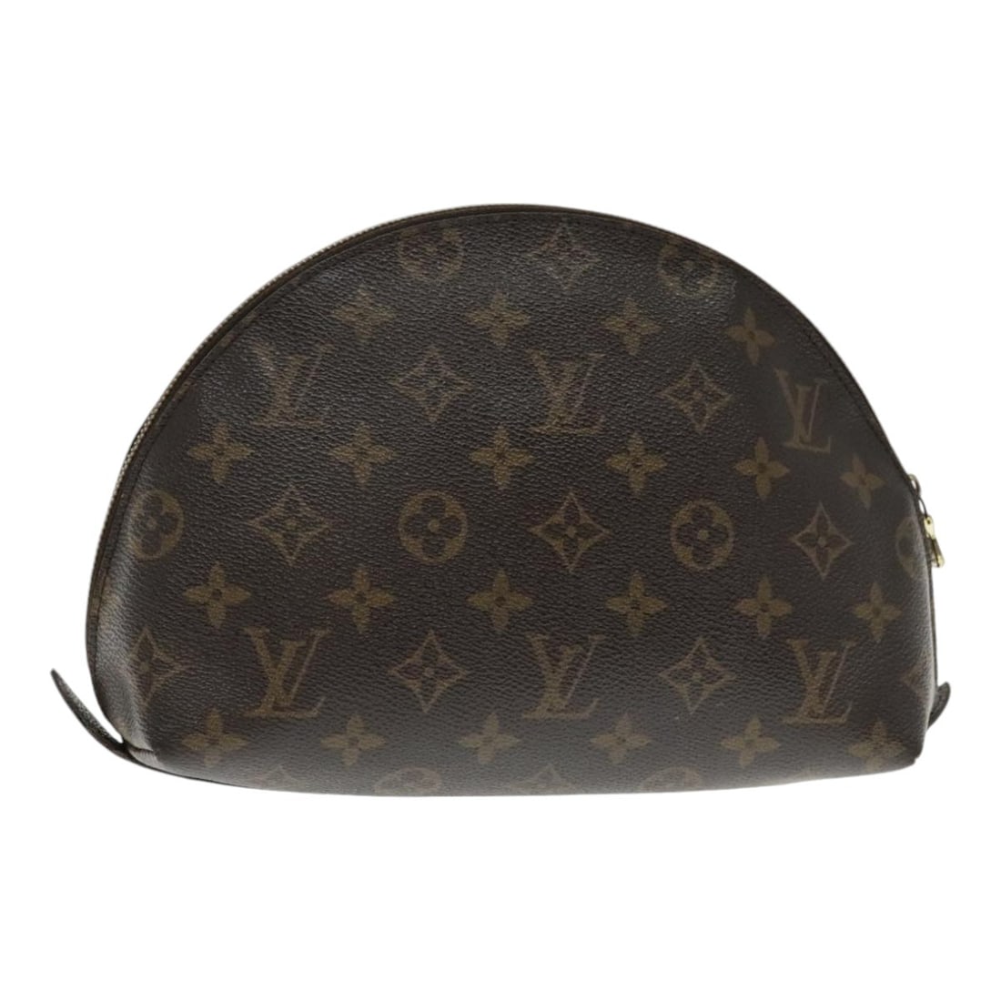 Louis Vuitton Monogram Canvas Demi Ronde Cosmetic Pouch M47520 France: Louis Vuitton Monogram Canvas Demi Ronde Cosmetic Pouch M47520 France This Louis Vuitton Trousse Demi Ronde cosmetic pouch features the iconic Monogram canvas exterior and is designed for women. The p