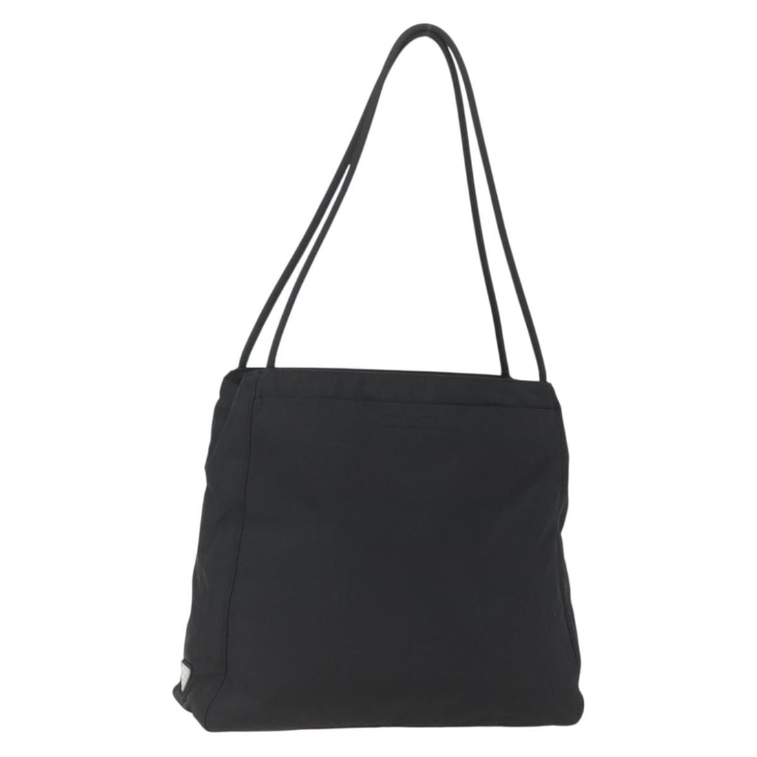 Prada Black Nylon Tote Bag with Silver Accents Made in Italy: Prada Black Nylon Tote Bag with Silver Accents Made in Italy This PRADA tote bag is crafted from black nylon with silver-tone accents. Made in Italy, it features a spacious interior and comfortable ha