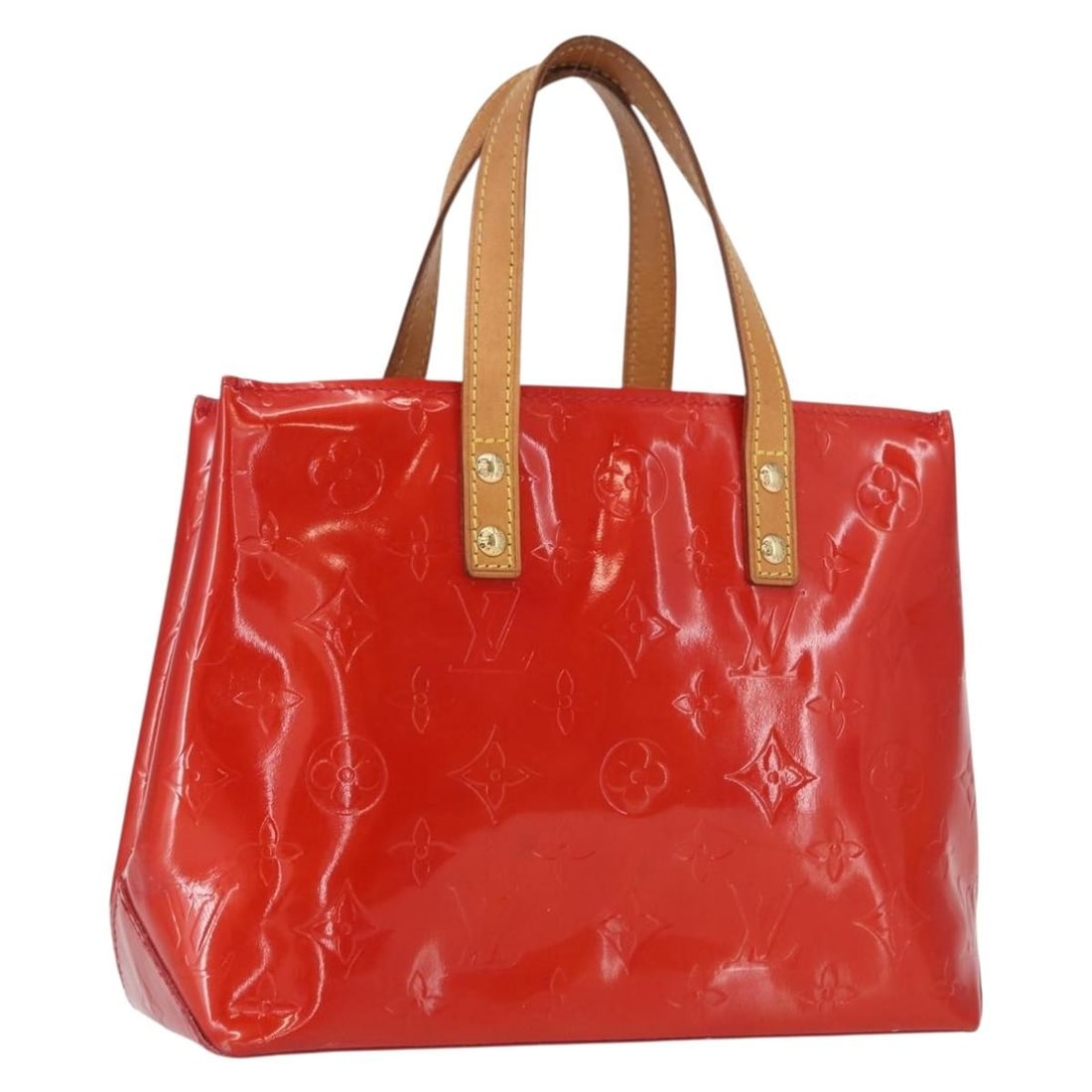 Louis Vuitton Reade PM Monogram Vernis Pomme D'amour Patent Leather Handbag M91990 (1 of 18)