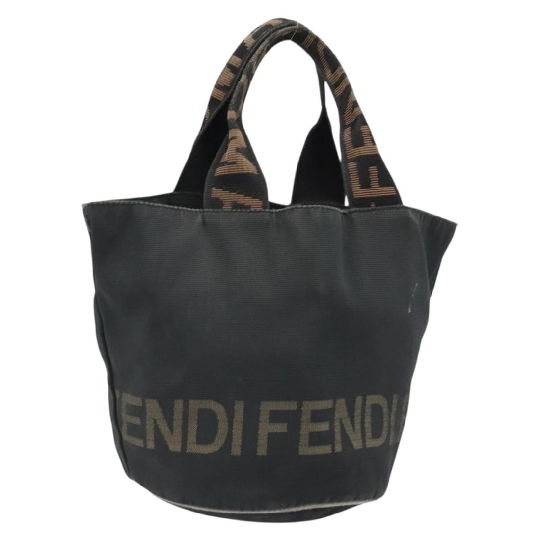 Fendi Black Nylon Handbag Made in Italy: Fendi Black Nylon Handbag Made in Italy This is a FENDI hand bag crafted from black nylon and made in Italy. The bag features a compact design with a top handle, and is characterized by signs of heavy