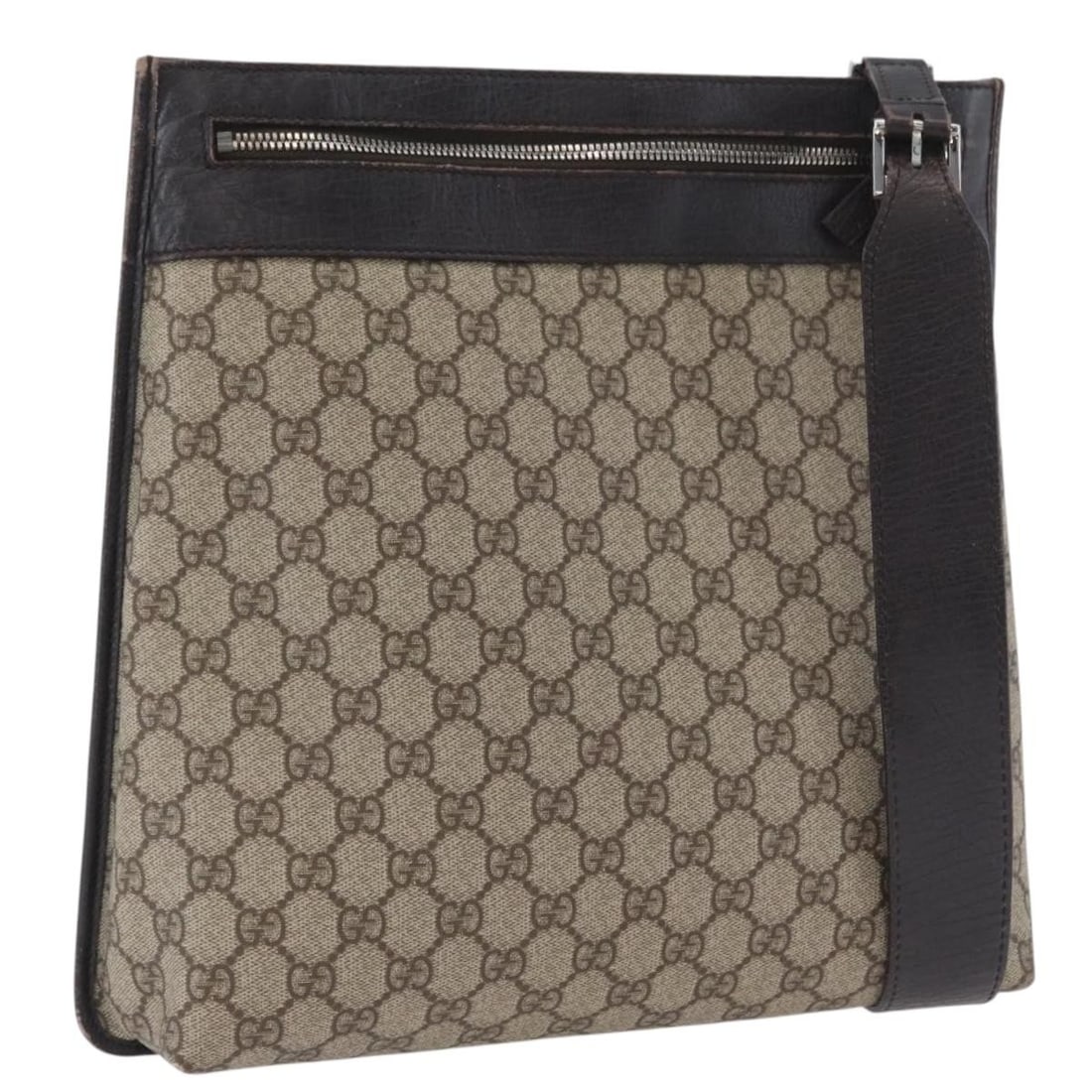 Gucci GG Supreme Beige PVC Shoulder Bag 92560 Italy: Gucci GG Supreme Beige PVC Shoulder Bag 92560 Italy This GUCCI GG Supreme shoulder bag features a beige and silver color scheme with PVC leather and GG canvas exterior. Designed for women, the bag off