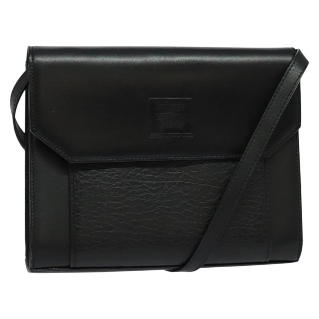 Burberrys Black Gold Leather Shoulder Bag with Adjustable Strap: Burberrys Black Gold Leather Shoulder Bag with Adjustable Strap This Burberrys shoulder bag is crafted from durable leather, featuring a stylish black and gold color combination. With approximate dime