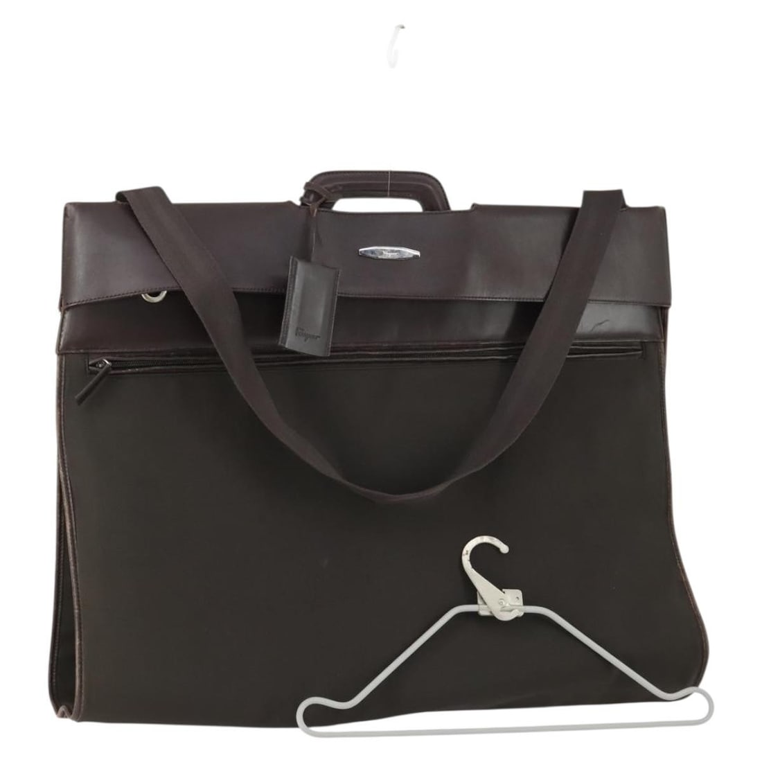 Brown Leather Garment Cover by Salvatore Ferragamo Silver Accents (1 of 18)