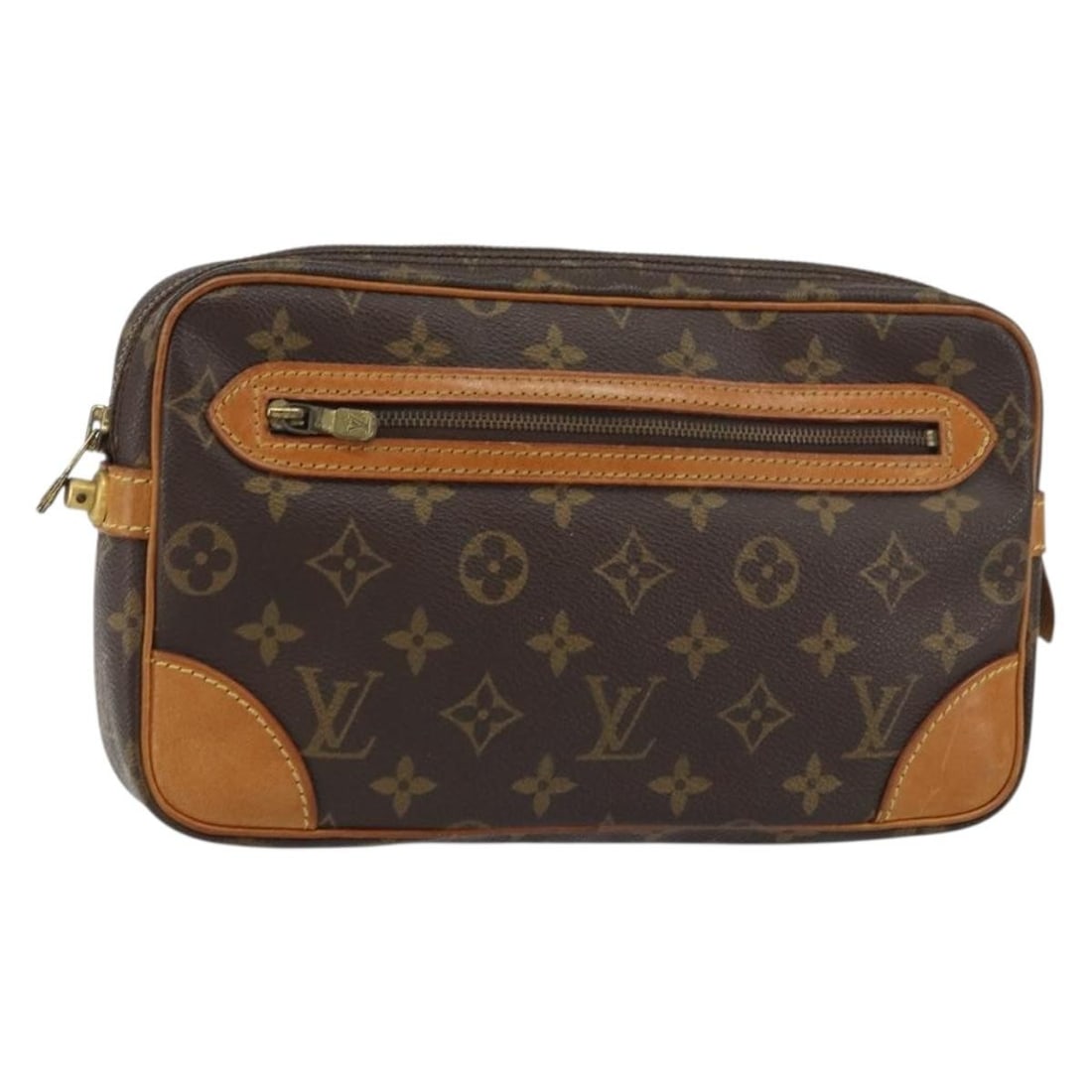 Louis Vuitton Marly Dragonne GM Monogram Canvas Clutch Bag M51825 France: Louis Vuitton Marly Dragonne GM Monogram Canvas Clutch Bag M51825 France This is a Louis Vuitton Monogram Marly Dragonne GM clutch bag, crafted from signature monogram canvas. Made in France, it featu