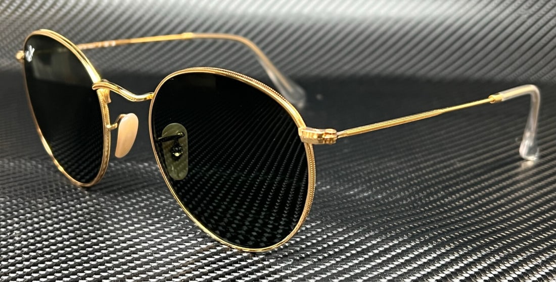 Ray-Ban RB3447N 001 Gold Green Gradient Sunglasses 53mm Unisex: Ray-Ban RB3447N 001 Gold Green Gradient Sunglasses 53mm Unisex Elevate your style with these Ray-Ban RB3447N 001 sunglasses, designed for both men and women. Featuring a striking gold metal frame and