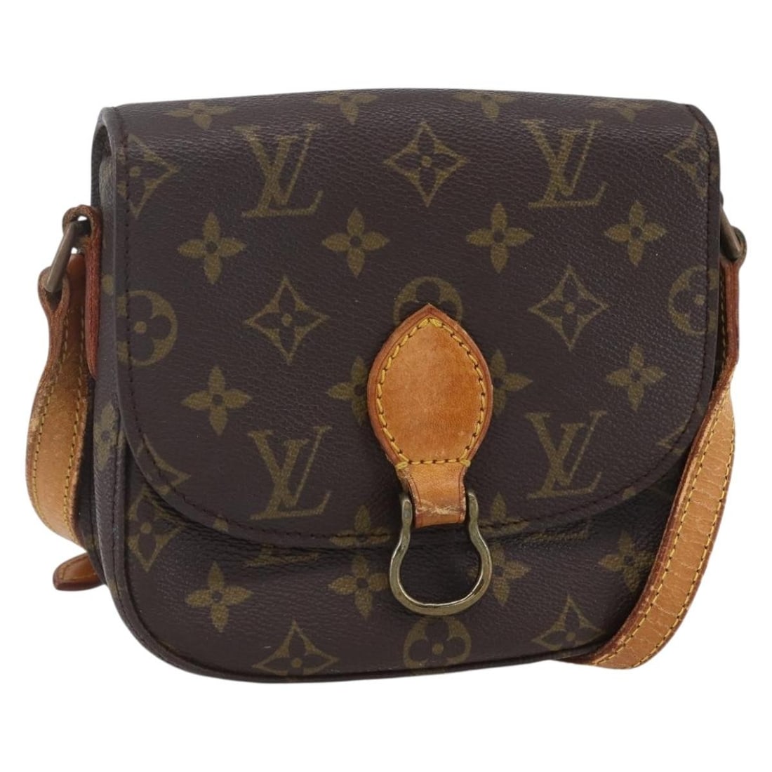 LOUIS VUITTON Monogram Saint Cloud PM Shoulder Bag M51244 Authentic (1 of 18)