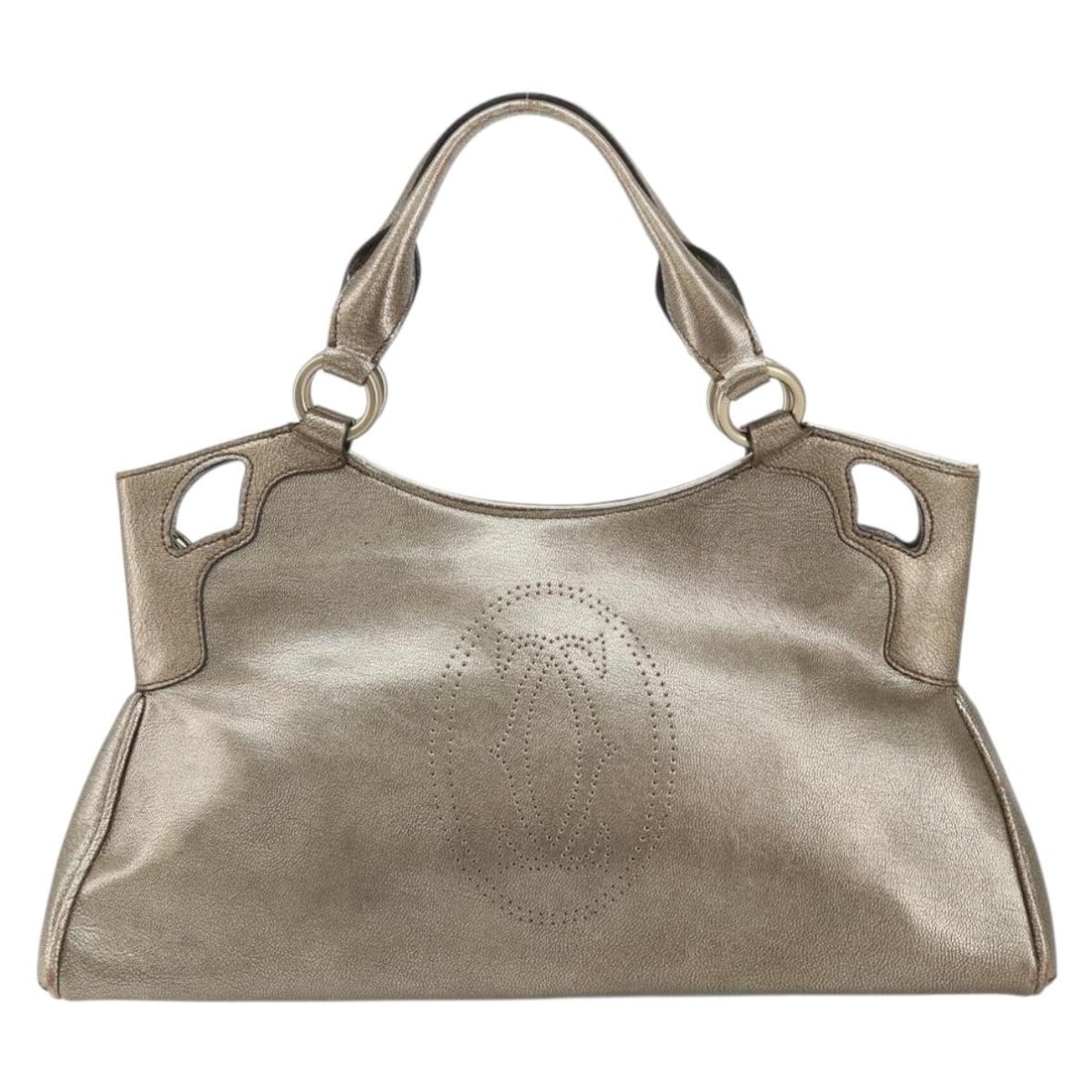 Cartier Marcello Gold Leather Tote Bag from France (1 of 18)