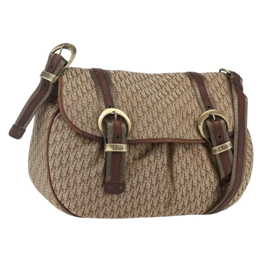 Christian Dior Trotter Beige Gold Canvas Shoulder Bag for Women: Christian Dior Trotter Beige Gold Canvas Shoulder Bag for Women This Christian Dior Trotter Canvas shoulder bag features a beige and gold color scheme and is crafted from signature Trotter canvas. Des