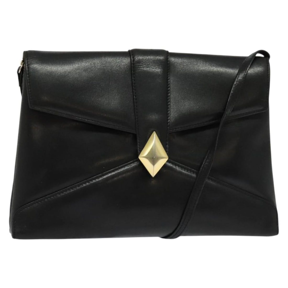 GIVENCHY Black Gold Leather Shoulder Bag Made in Japan (1 of 18)