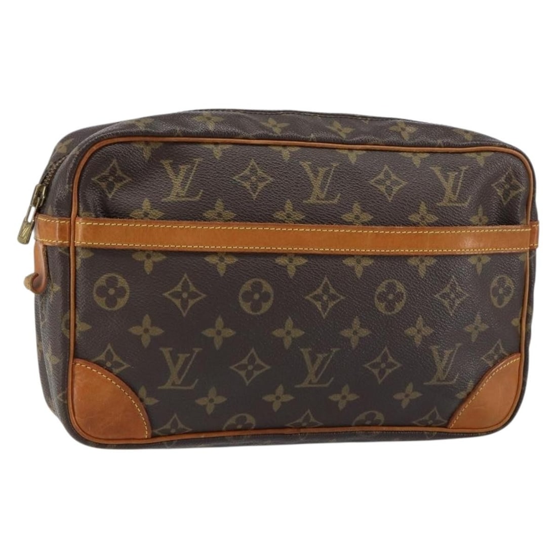 Louis Vuitton Compiegne 28 Monogram Canvas Clutch Bag M51845 France: Louis Vuitton Compiegne 28 Monogram Canvas Clutch Bag M51845 France This Louis Vuitton Compiegne 28 clutch bag features the iconic Monogram canvas exterior. The bag is made in France and offers a comp