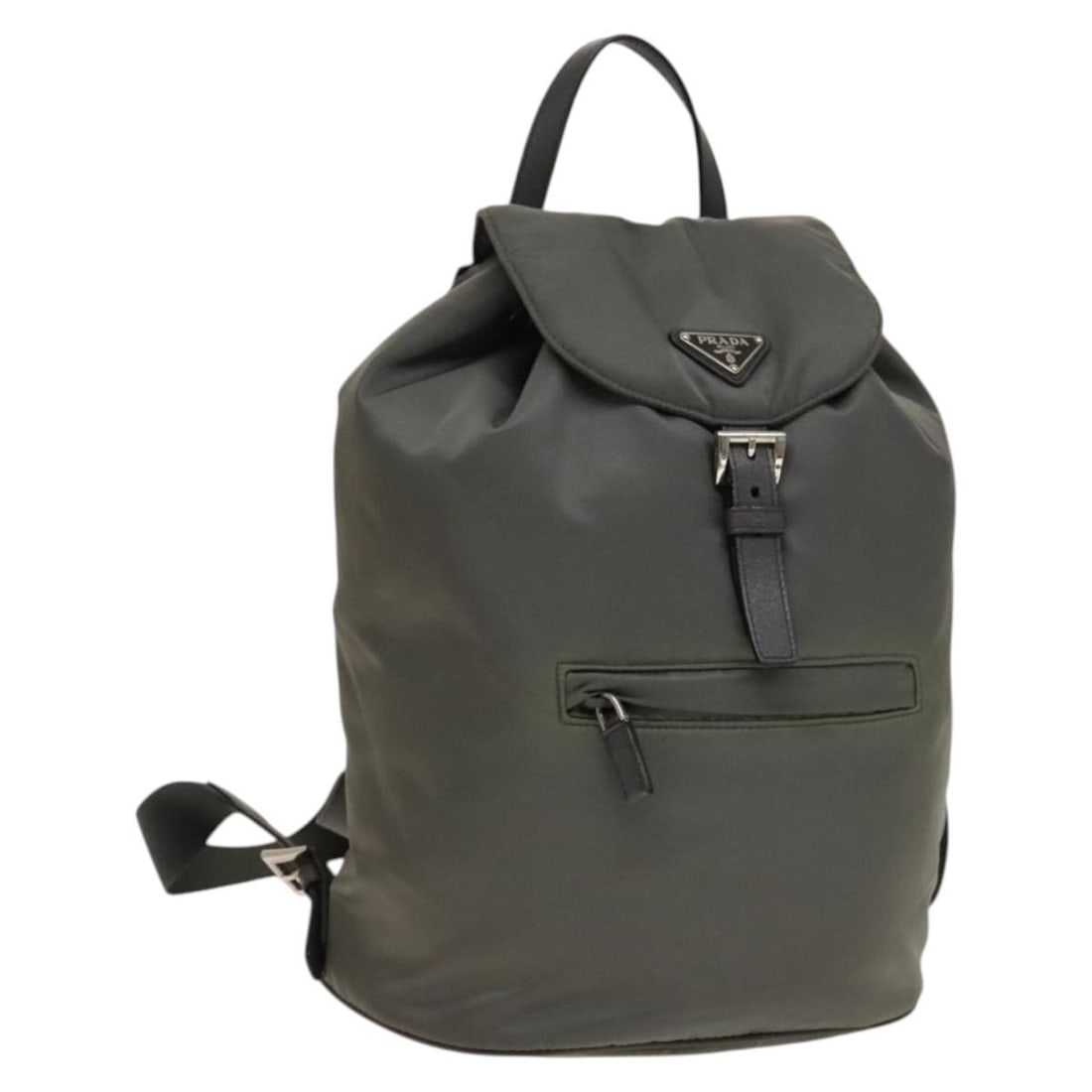 PRADA Gray Silver Nylon Backpack with Guarantee Card Made in Italy (1 of 18)