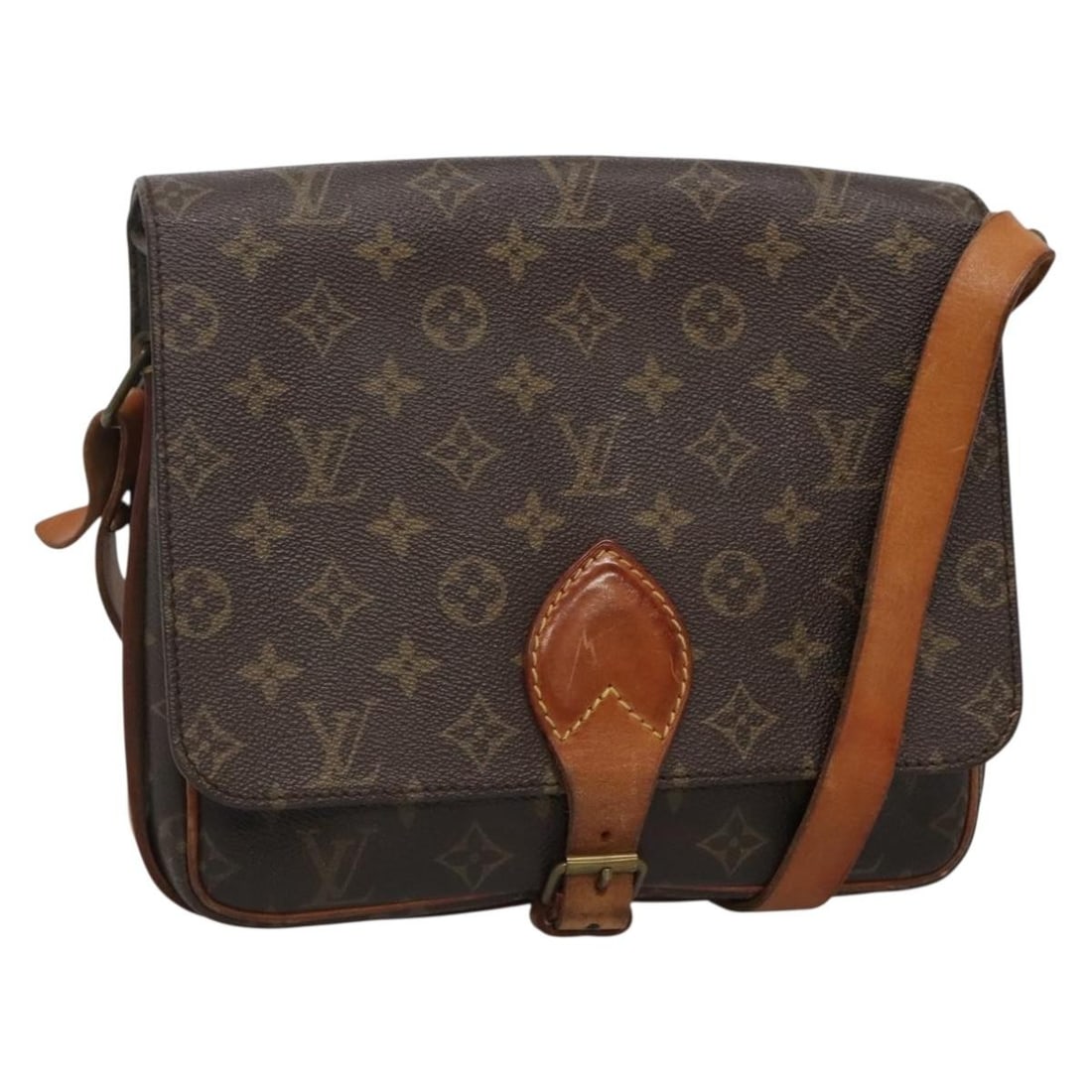 LOUIS VUITTON Monogram Cartouchiere GM Shoulder Bag M51252 France Auth (1 of 18)