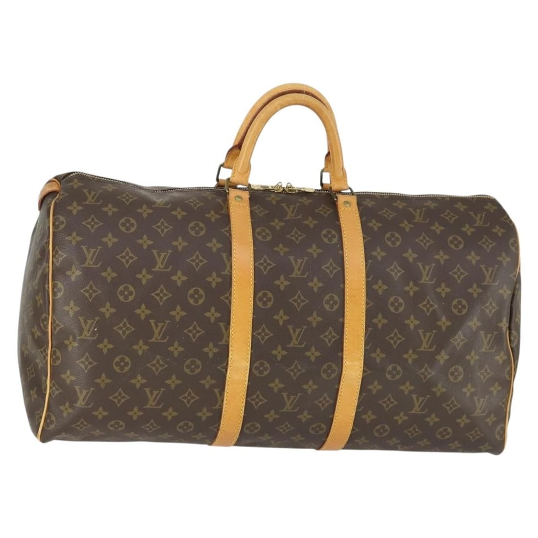 Louis Vuitton Monogram Canvas Keepall 55 Boston Travel Bag M41424: Louis Vuitton Monogram Canvas Keepall 55 Boston Travel Bag M41424 This is a Louis Vuitton Monogram Keepall 55 Boston Bag, model M41424. Crafted from signature monogram canvas, the bag features a spaci