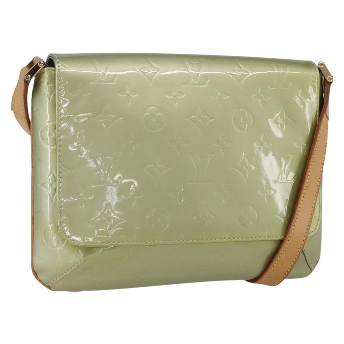 Louis Vuitton Thompson Street Shoulder Bag Monogram Vernis Gris Patent Leather: Louis Vuitton Thompson Street Shoulder Bag Monogram Vernis Gris Patent Leather This Louis Vuitton Thompson Street shoulder bag features a Gris Monogram Vernis patent leather exterior. The bag is made