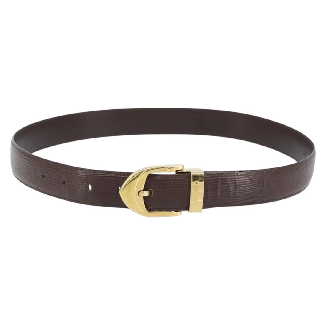 Louis Vuitton Epi Leather Women's Mocha Brown Belt 35.4 Inch France (1 of 12)