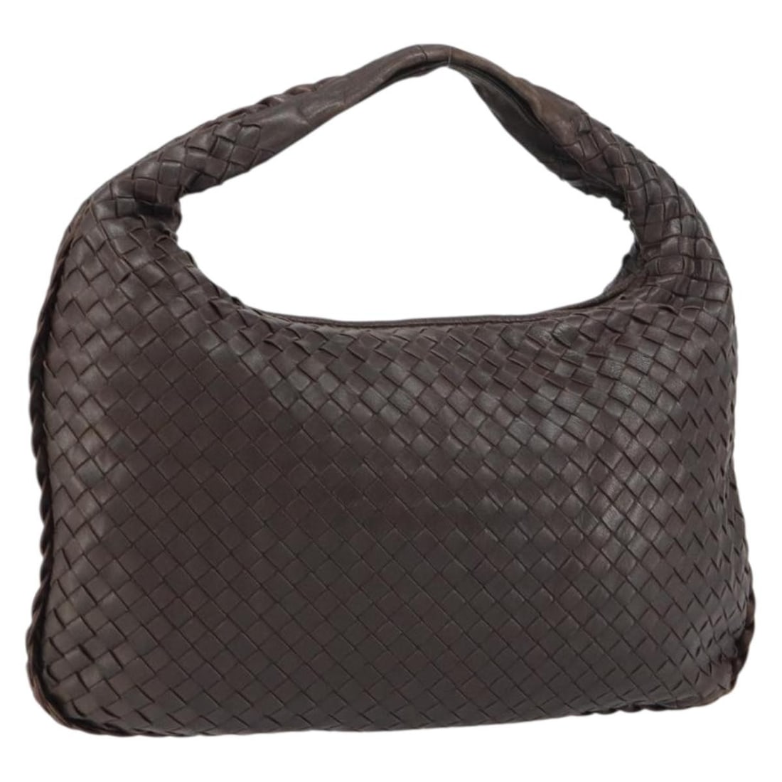 Bottega Veneta Intrecciato Brown Leather 115653 Hobo Shoulder Bag Italy (1 of 18)