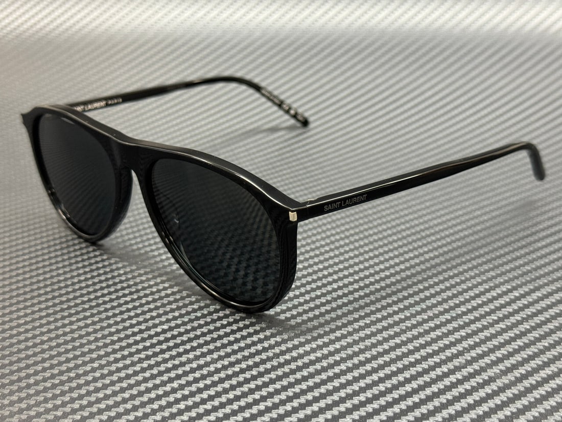 Saint Laurent SL 667 001 Black Frame Grey Lens Unisex Sunglasses 56mm (1 of 4)