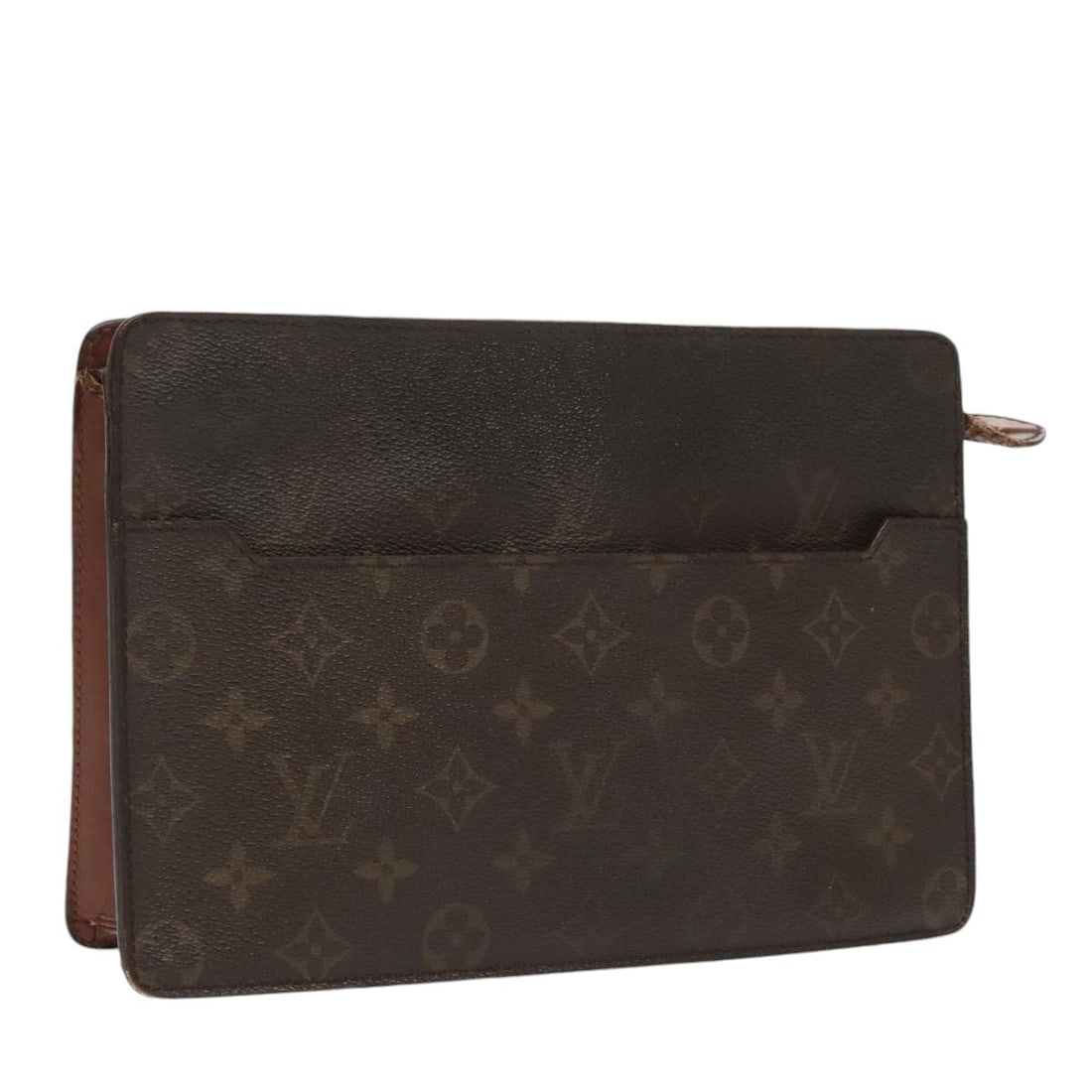 Louis Vuitton Monogram Canvas Pochette Homme Clutch Bag M51795 France: Louis Vuitton Monogram Canvas Pochette Homme Clutch Bag M51795 France This Louis Vuitton Monogram Pochette Homme clutch bag is crafted from the signature Monogram canvas. Measuring approximately 26 cm