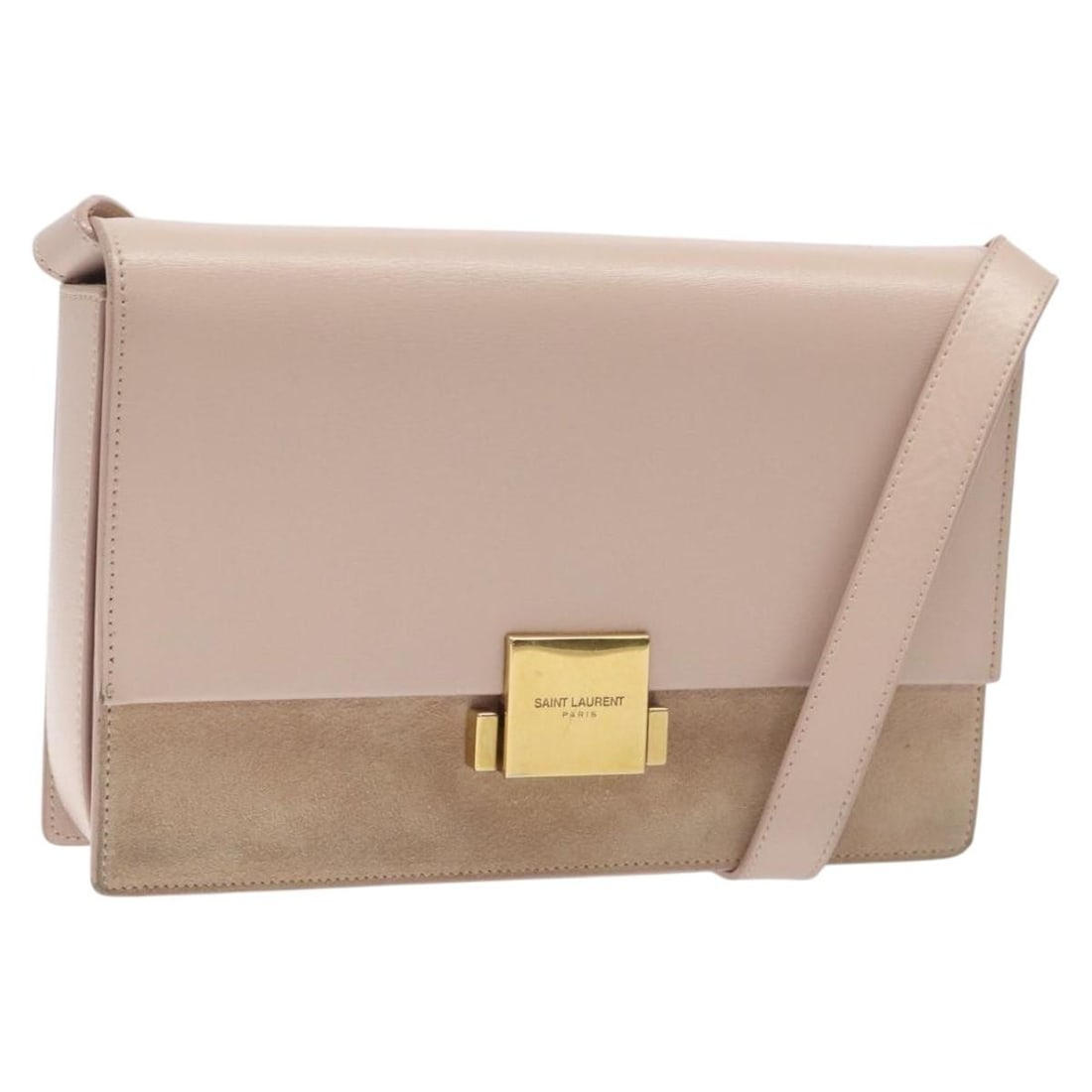 SAINT LAURENT Bellecious Pink Suede Leather Shoulder Bag Auth Italy: SAINT LAURENT Bellecious Pink Suede Leather Shoulder Bag Auth Italy This stylish SAINT LAURENT Bellecious Shoulder Bag is crafted from premium suede in a lovely pink hue, perfect for adding a pop of c