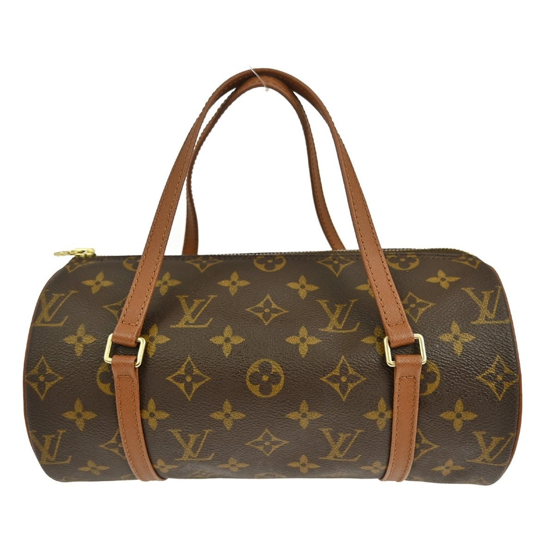 Louis Vuitton Papillon 26 Monogram Canvas Brown Medium Top Handle Bag M51366: Louis Vuitton Papillon 26 Monogram Canvas Brown Medium Top Handle Bag M51366 This Louis Vuitton Papillon 26 handbag features the signature monogram canvas with leather accents. Designed in a medium si