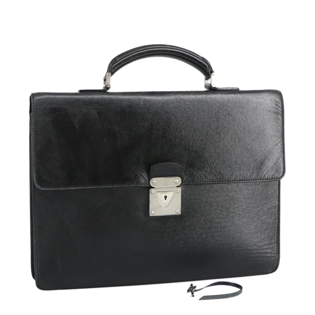 Louis Vuitton Taiga Laguito Ardoise Leather Business Bag M31092 France: Louis Vuitton Taiga Laguito Ardoise Leather Business Bag M31092 France This Louis Vuitton Taiga Laguito business bag in Ardoise is crafted from Taiga leather and designed for women. The bag features a