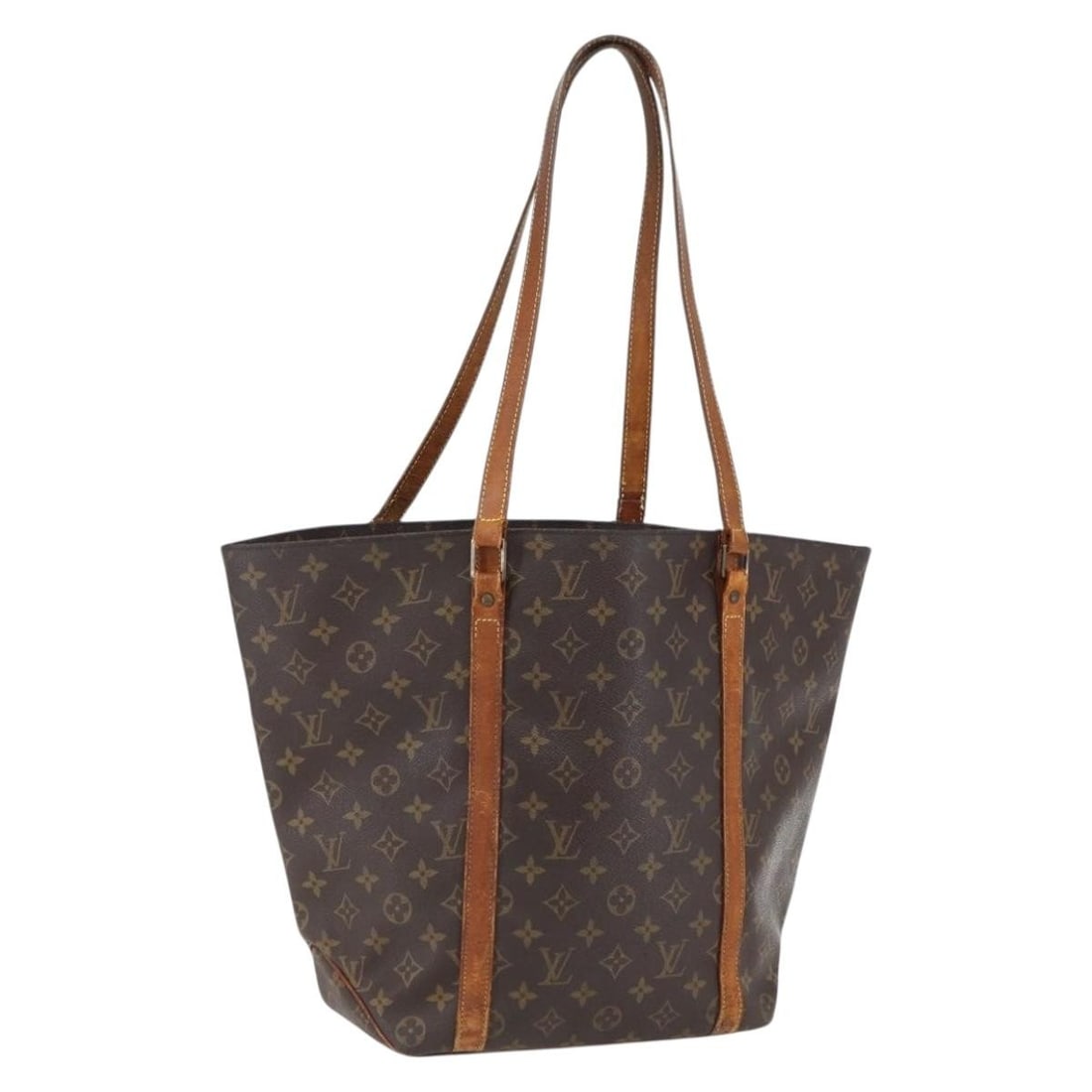 Louis Vuitton M51108 Monogram Canvas Tote Bag Made in France: Louis Vuitton M51108 Monogram Canvas Tote Bag Made in France This Louis Vuitton Monogram Sac Shopping Tote Bag M51108 is crafted from signature Monogram canvas and made in France. It features a spacio