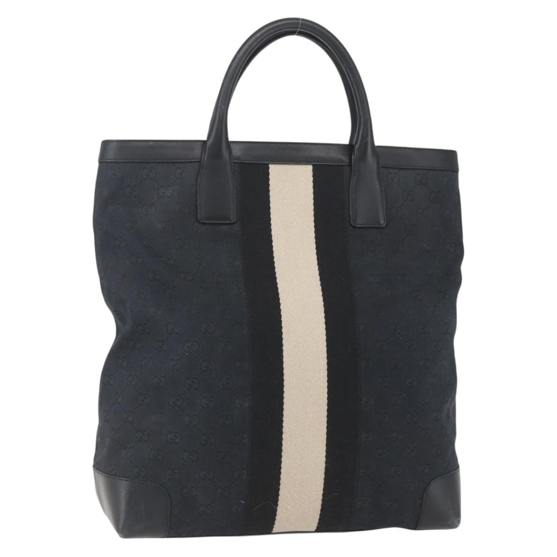 GUCCI GG Canvas Hand Bag Black Silver 002 1093 3444 Authentic Italy (1 of 18)