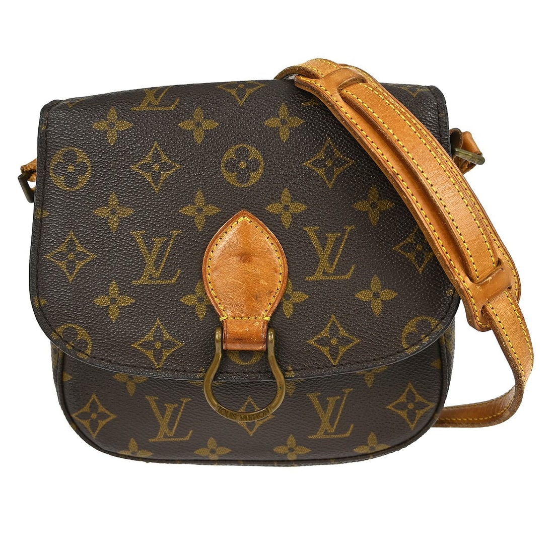 Louis Vuitton Saint Cloud MM Monogram Canvas Medium Shoulder Bag Brown: Louis Vuitton Saint Cloud MM Monogram Canvas Medium Shoulder Bag Brown This Louis Vuitton Saint Cloud MM shoulder bag features the iconic monogram canvas with leather trim and a beige crossbody strap.