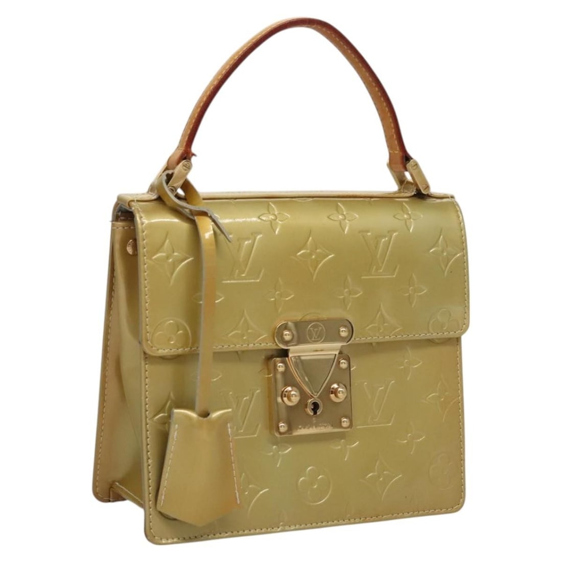 Louis Vuitton Spring Street Monogram Vernis Gris Patent Leather Handbag M91029 (1 of 18)