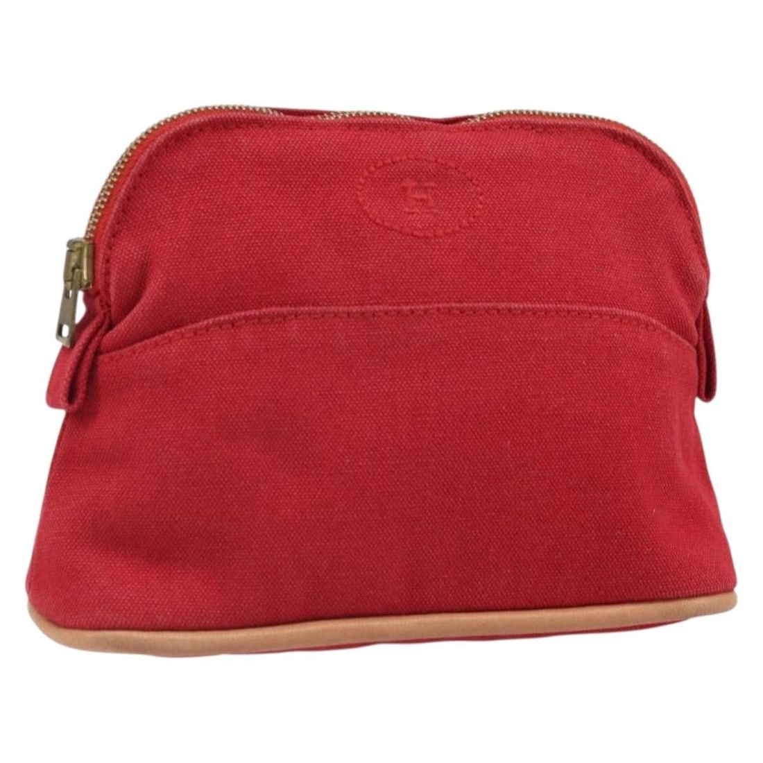 Red Canvas Hermes Bolide PM Small Pouch Made in France (1 of 17)