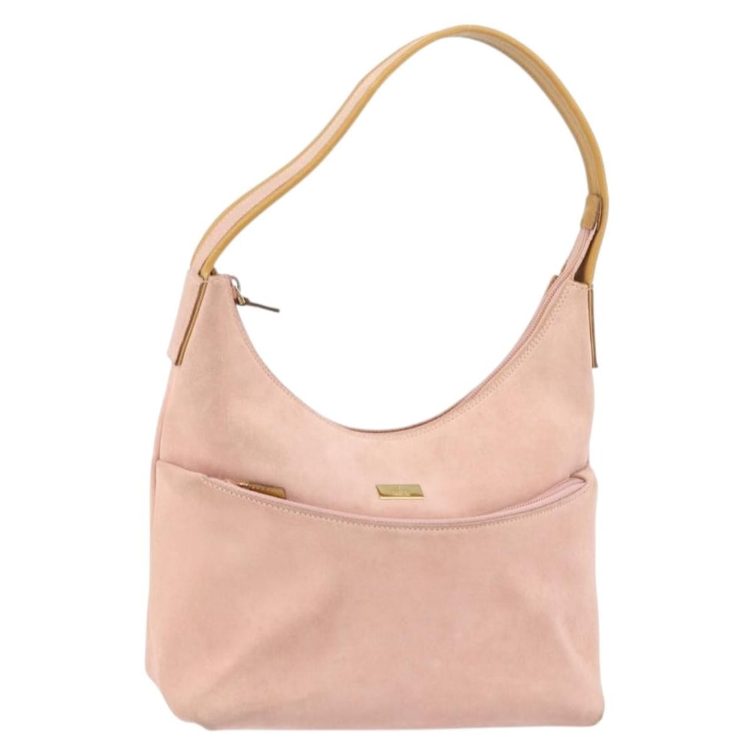 Gucci Pink Suede Shoulder Handbag with Gold Accents 001 3386 1705 (1 of 18)