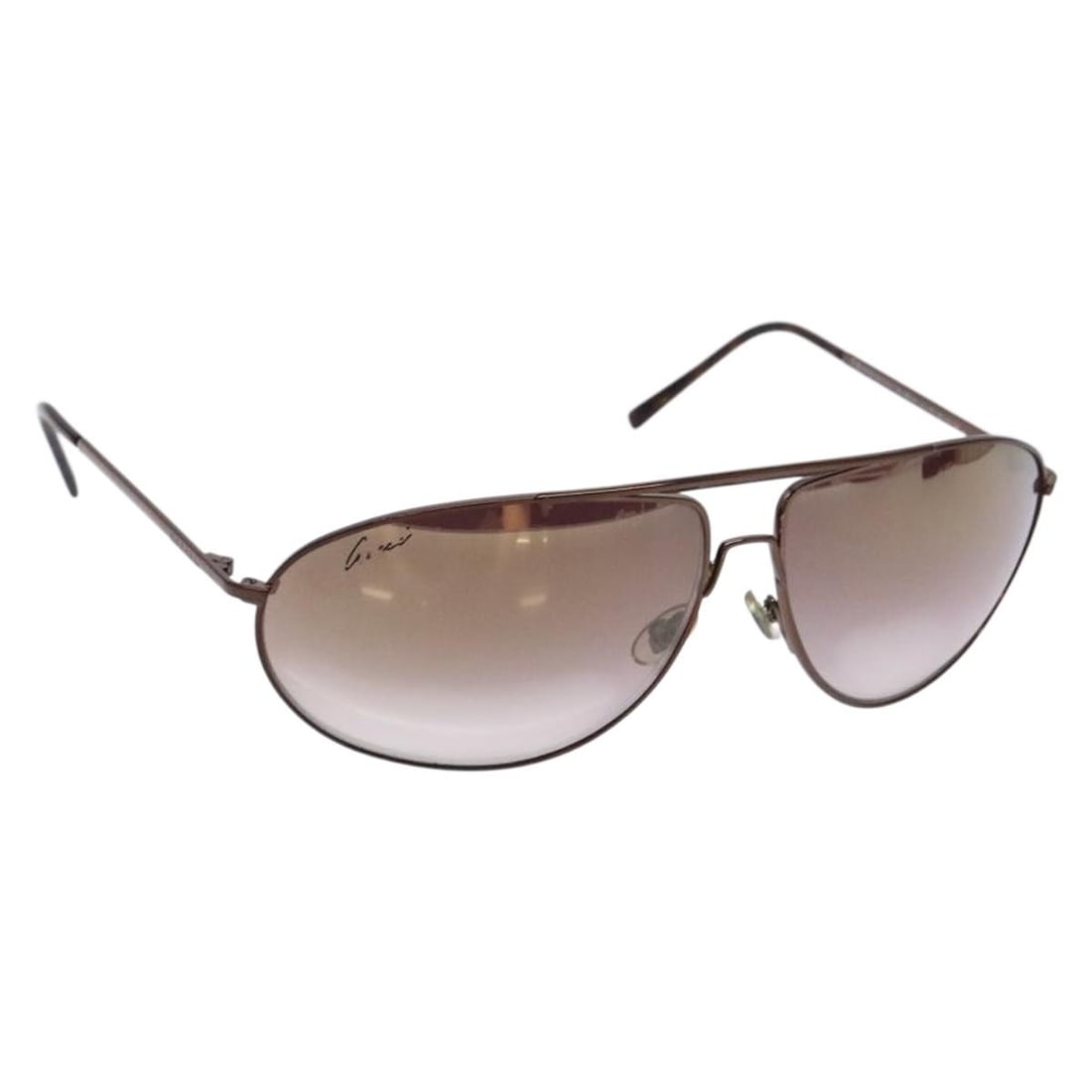 GUCCI Metal Brown Sunglasses GG 1864/S with Case: GUCCI Metal Brown Sunglasses GG 1864/S with Case Experience luxury with these GUCCI sunglasses, expertly crafted in Italy. Featuring a sleek metal frame in a sophisticated brown color, these sunglasse