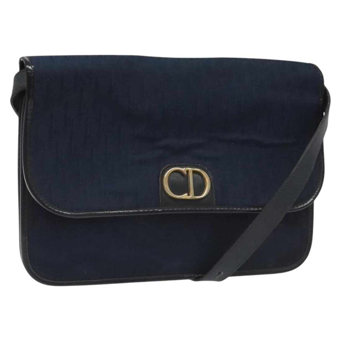 Navy Trotter Canvas Christian Dior Shoulder Bag for Women: Navy Trotter Canvas Christian Dior Shoulder Bag for Women This Christian Dior Trotter Canvas shoulder bag features a navy canvas exterior with the iconic Trotter pattern. Designed for women, it is cra