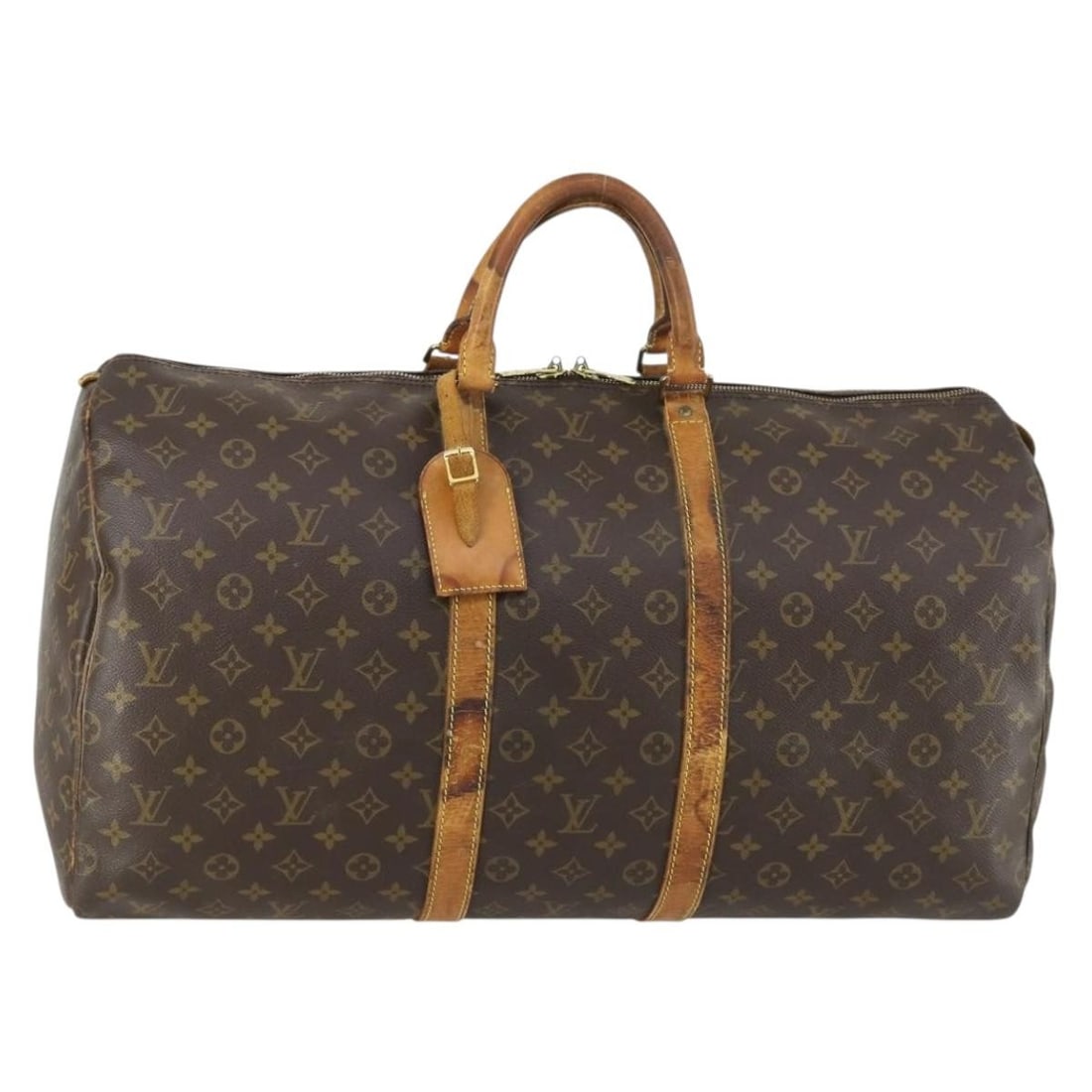 Louis Vuitton Keepall 55 Monogram Canvas Boston Travel Bag M41424: Louis Vuitton Keepall 55 Monogram Canvas Boston Travel Bag M41424 This is a Louis Vuitton Keepall 55 Boston Bag featuring the iconic Monogram Canvas. The bag measures approximately 21.7 inches in leng