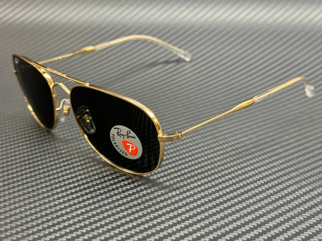 Ray-Ban RB3735 001 58 Arista Gold Polarized Green Sunglasses: Ray-Ban RB3735 001 58 Arista Gold Polarized Green Sunglasses Elevate your eyewear collection with the Ray-Ban RB3735 sunglasses, featuring a stylish Arista Gold frame and green polarized lenses. This