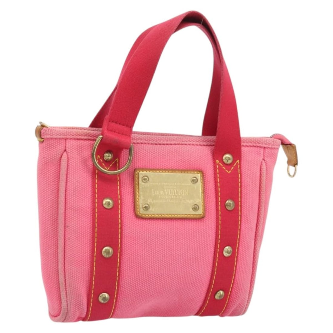 Louis Vuitton Antigua Cabas PM Canvas Women's Rouge Pink Handbag M40088 (1 of 18)
