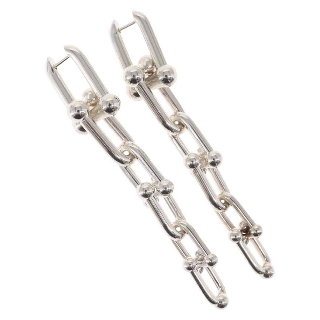 Tiffany Hardware Graduated Link Silver Earrings with Box and Dust Bag (1 of 18)