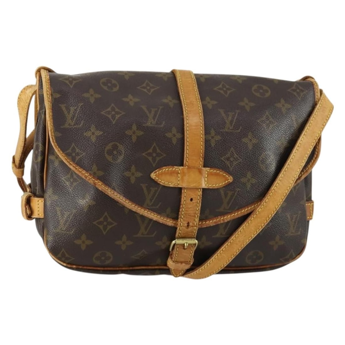 Louis Vuitton Saumur 30 Monogram Canvas Shoulder Bag M42256 France: Louis Vuitton Saumur 30 Monogram Canvas Shoulder Bag M42256 France This Louis Vuitton Saumur 30 shoulder bag features the classic Monogram canvas and is designed for versatile shoulder wear. The bag i