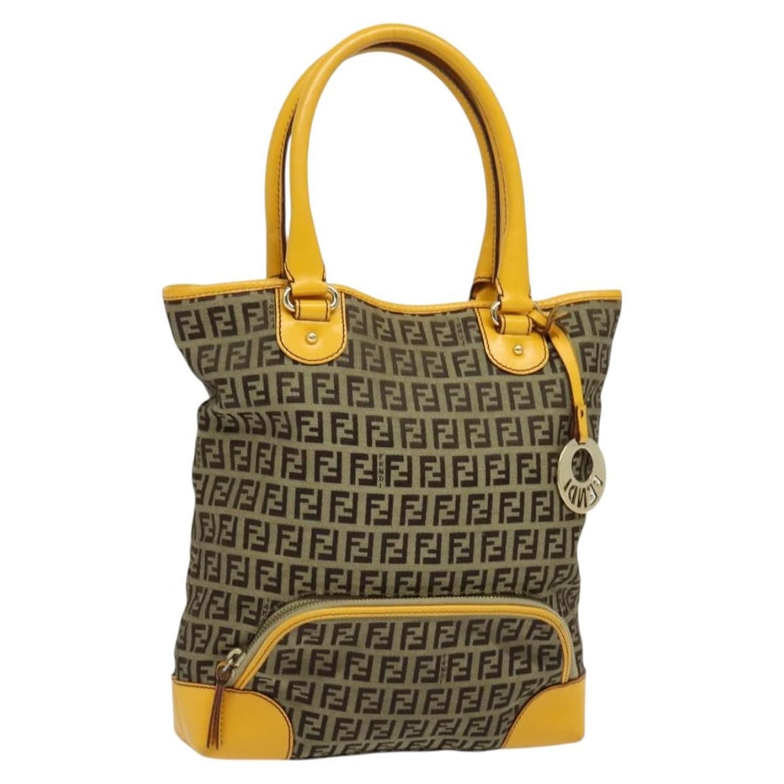 Fendi Zucca Canvas Beige Gold Women's Italian Handbag: Fendi Zucca Canvas Beige Gold Women's Italian Handbag This FENDI Zucca Canvas hand bag features a beige and gold color scheme and is designed for women. Made in Italy, it is constructed from Zucca can