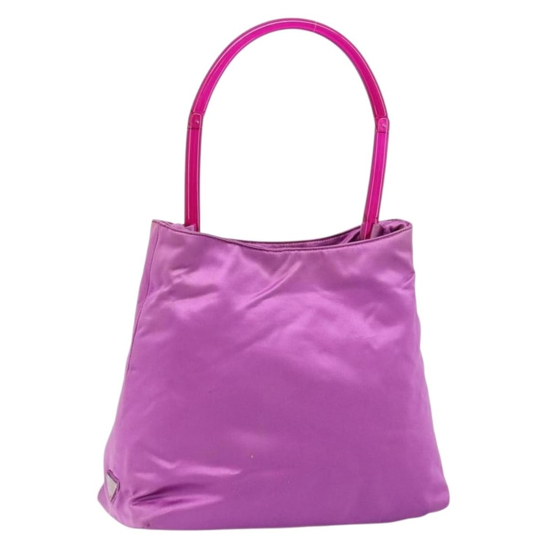 Prada Purple and Silver Satin Handbag for Women Italy (1 of 18)