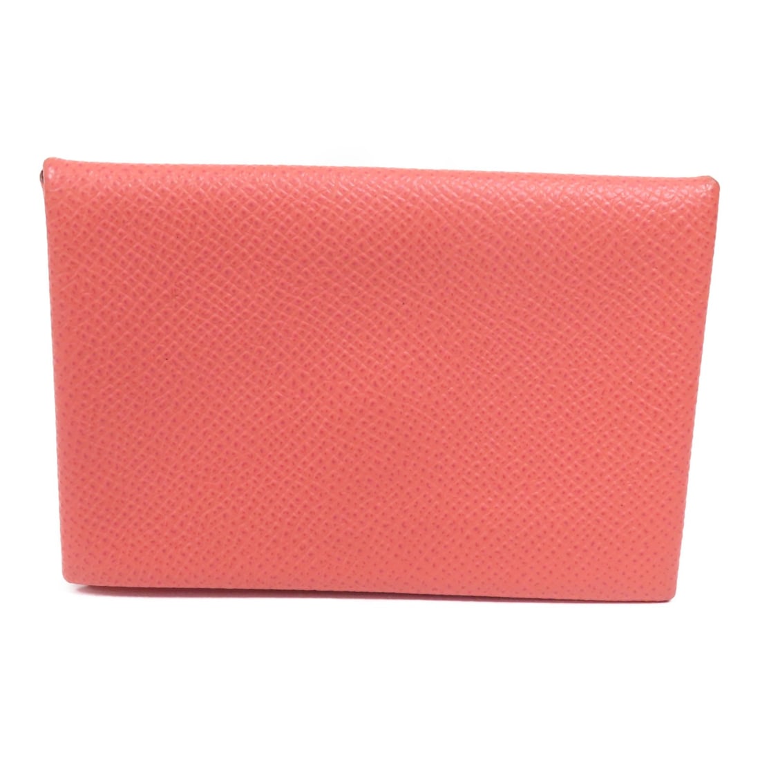 Hermes Calvi Pink Epsom Leather Card Holder with Palladium Hardware: Hermes Calvi Pink Epsom Leather Card Holder with Palladium Hardware This Hermes Calvi card case features Epsom calfskin leather in a pink hue. Designed for unisex use, it offers a practical accessory