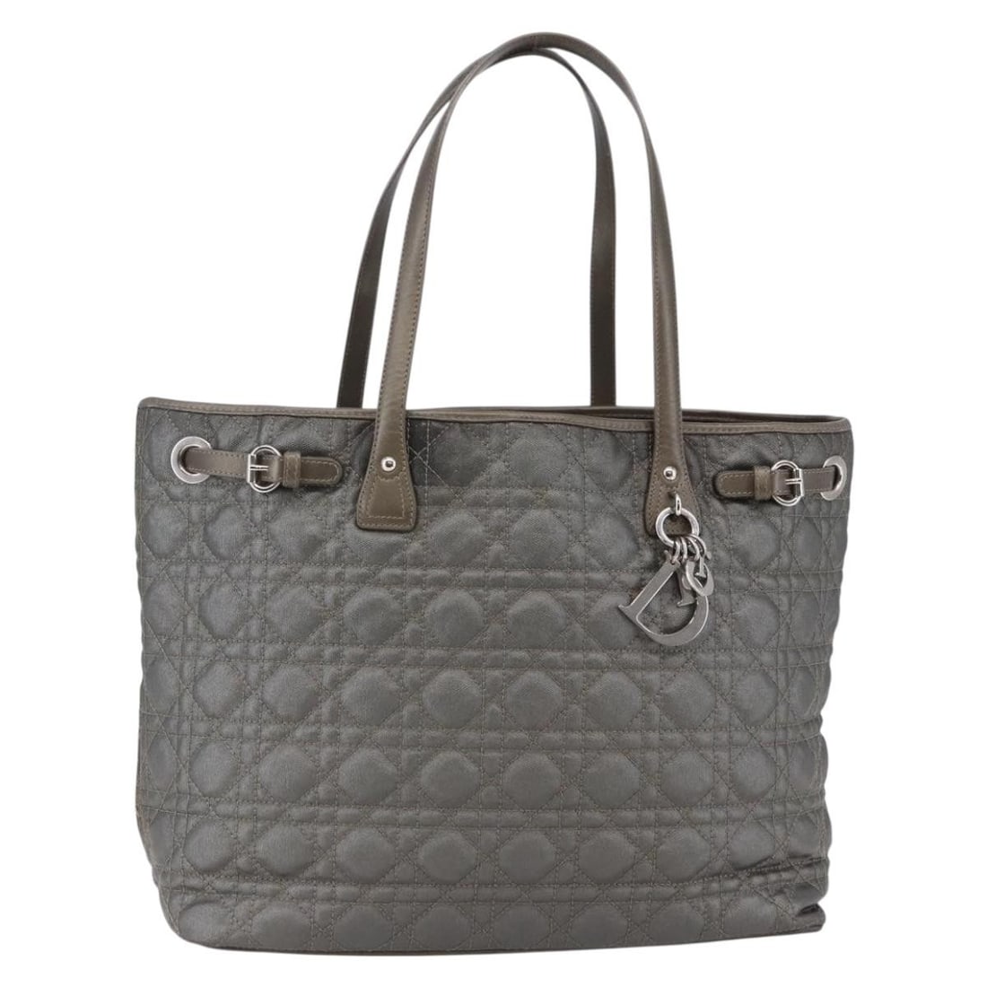 Christian Dior Gray Canage Tote Bag Coated Canvas Auth BA6826 Made in Italy: Christian Dior Gray Canage Tote Bag Coated Canvas Auth BA6826 Made in Italy This authentic Christian Dior Canage Tote Bag is crafted from durable coated canvas in a sophisticated gray hue, making it a