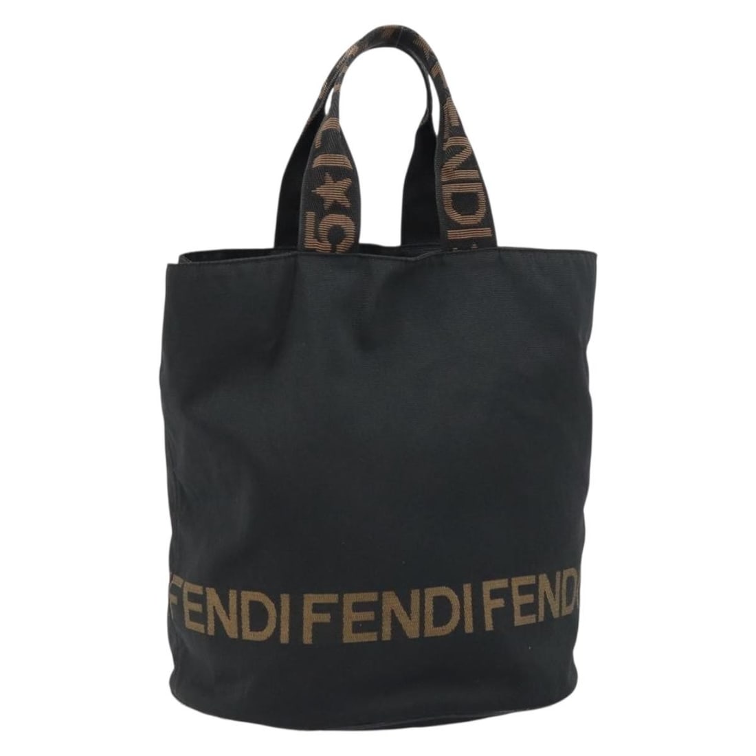FENDI Black Silver Nylon Tote Bag Made in Italy Auth 160705: FENDI Black Silver Nylon Tote Bag Made in Italy Auth 160705 This Fendi Tote Bag is a stylish accessory made from durable nylon in a sleek black and silver color scheme. With a height of approximately