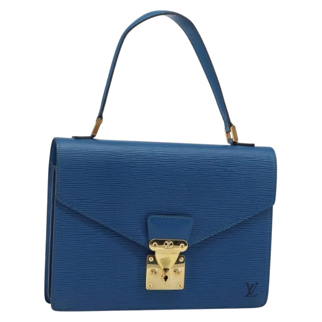 Louis Vuitton Epi Concorde Hand Bag Blue M52135 Authentic Luxury (1 of 18)